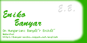 eniko banyar business card